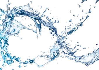 抽象的な波と水しぶきの3dイラスト