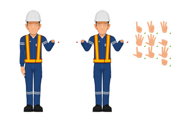 worker is presenting 0-10