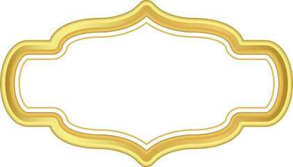 luxury islamic golden frame element design