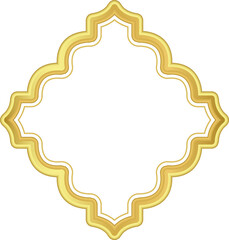 luxury islamic golden frame element design