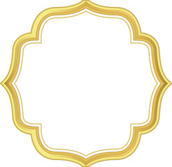 luxury islamic golden frame element design