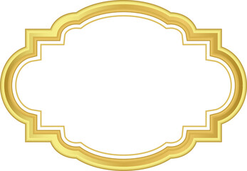 luxury islamic golden frame element design