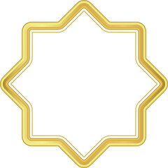 luxury islamic golden frame element design