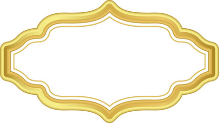luxury islamic golden frame element design