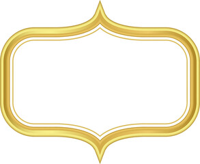 luxury islamic golden frame element design