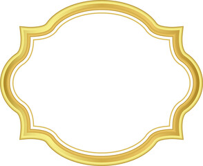luxury islamic golden frame element design