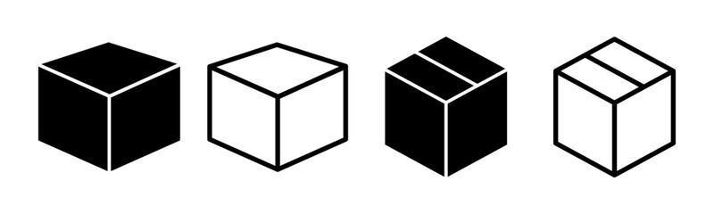 Box icon set illustration. box sign and symbol, parcel, package