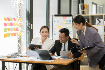 Asia business meeting   consultations of business people in the company's meeting room. 