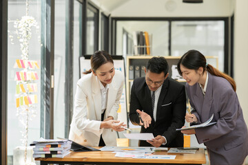Asia business meeting   consultations of business people in the company's meeting room. 