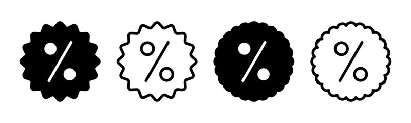 Discount icon set illustration. Discount tag sign and symbol