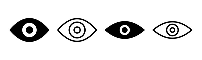 Eye icon set illustration. Eye sign and symbol. Look and Vision icon.