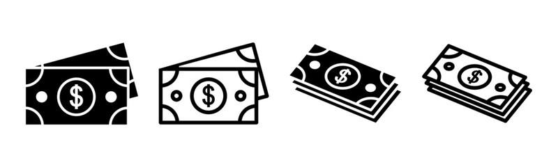 Money icon set illustration. Money sign and symbol