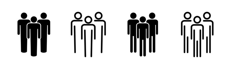 People icon set  illustration. person sign and symbol. User Icon vector