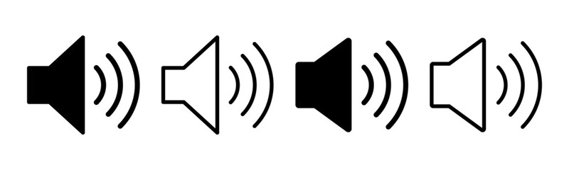 Speaker icon set illustration. volume sign and symbol. loudspeaker icon. sound symbol