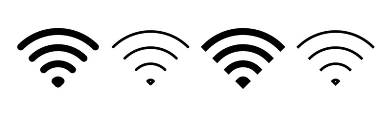 Wifi icon set illustration. signal sign and symbol. Wireless  icon