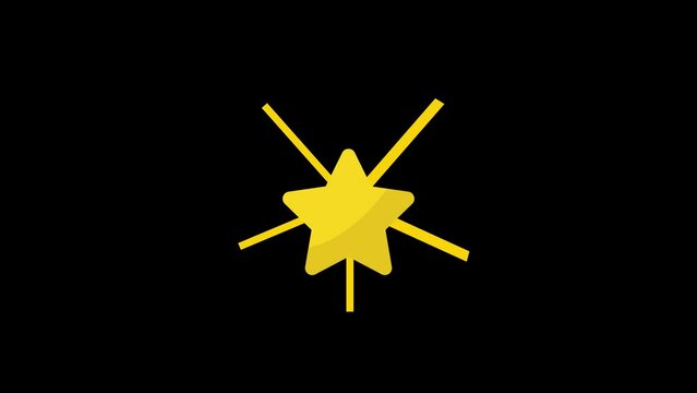 animated Rating score of golden stars. 4k video motion graphic 2d animation footage