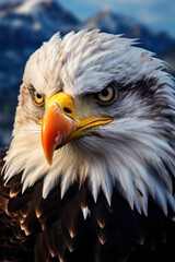 Obraz premium Bald Eagle, Wildlife Photography, Generative AI