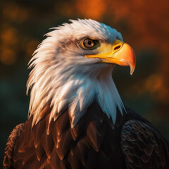 Obraz premium Bald Eagle, Wildlife Photography, Generative AI