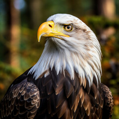 Obraz premium Bald Eagle, Wildlife Photography, Generative AI