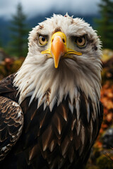 Obraz premium Bald Eagle, Wildlife Photography, Generative AI