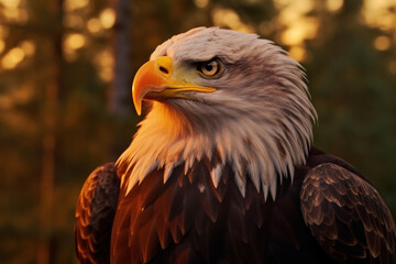 Obraz premium Bald Eagle, Wildlife Photography, Generative AI