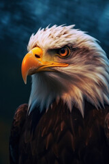 Obraz premium Bald Eagle, Wildlife Photography, Generative AI