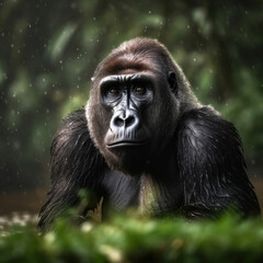Gorilla, Wildlife Photography, Generative AI