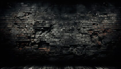 Abstract Brick Black Background