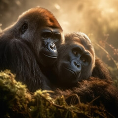 Gorilla, Wildlife Photography, Generative AI
