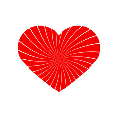 heart made of red and white paper