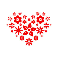 heart with flowers