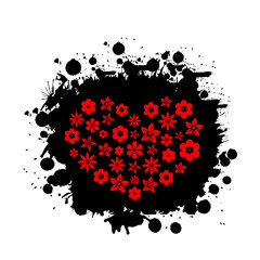 heart with flowers