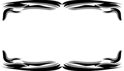 Background design with black and gray abstract frame