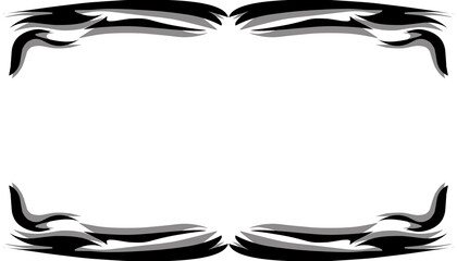 Background design with black and gray abstract frame