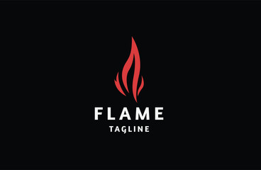 flame logo icon design template flat vector