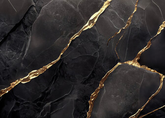 A captivating blend of black and gold stone textures creates an elegant and sophisticated background.