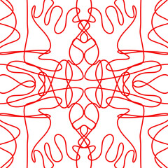 Red  Lines Doodle Background