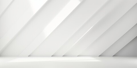 Minimalist White Background with Bold Lines and Forms, Copy Space, Generative AI