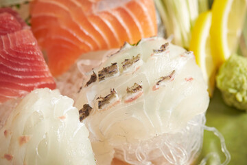 Various kinds of fresh sashimi