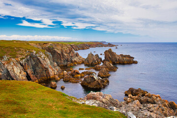 Fototapeta na wymiar Rugged coastline of the Avalon Peninsula, Newfoundland, Canada