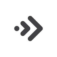 arrow icon vector isolated on white background