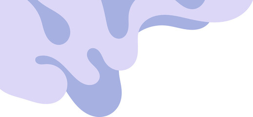 blue cream wavy corner. fluid corner illustration