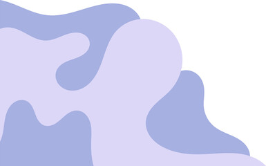 blue cream wavy corner. fluid corner illustration