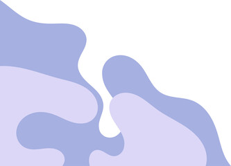 blue cream wavy corner. fluid corner illustration