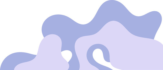 blue cream wavy corner. fluid corner illustration
