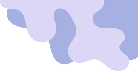 blue cream wavy corner. fluid corner illustration