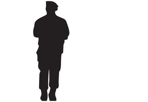 recommend clip art: silhouette of a soldier commander