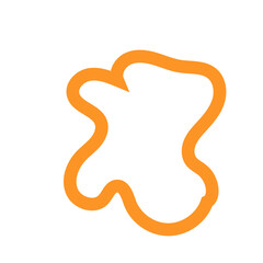 Fototapeta premium Orange Outline Abstract Shapes 