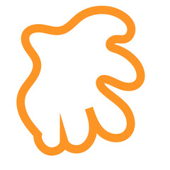 Obraz premium Orange Outline Abstract Shapes 