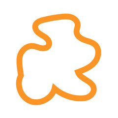 Orange Outline Abstract Shapes 